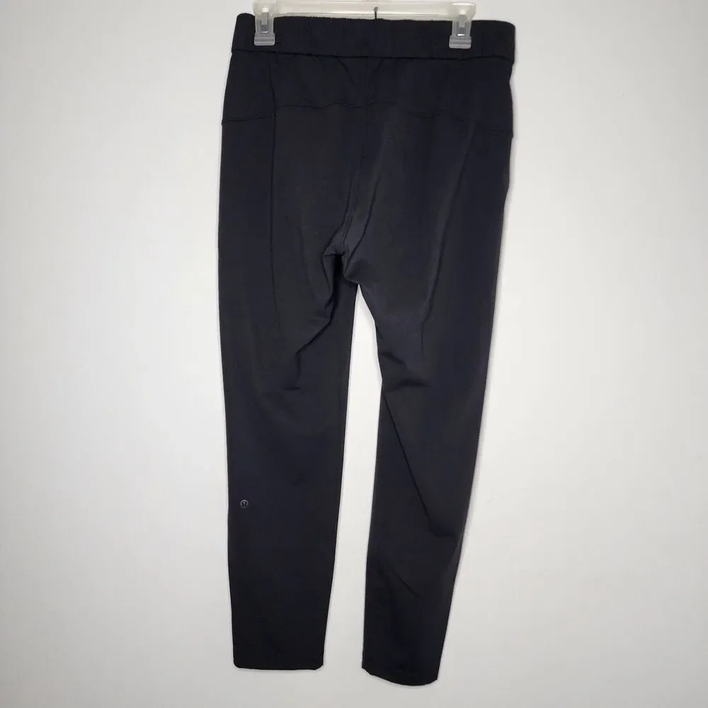 Lululemon On The Fly Pants Women‎ 6 Black Gym Yoga Ankle Stretch